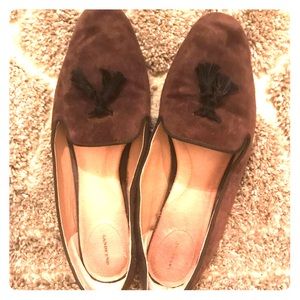 🔴 Lands End Suede Loafers with Tassels